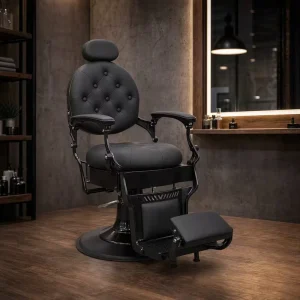 Professional Hydraulic Barber Chair 360 Degree Swivel Reclining Salon Chair PU Leather Men’s Grooming Furniture for Barbershop
