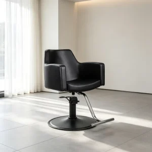Professional Leather Reclining Foldable Salon Chair Modern Design Durable Eco Friendly for Hair Stylists Hotel Living Room Use