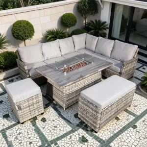 Professional Manufacturer Commercial Grade L Shaped Rattan Outdoor Sectional Sofa for Resort and Hotel Projects OEM Support
