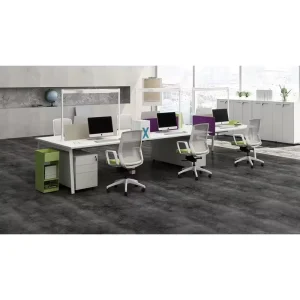 Professional Manufacturer Modern Wooden Durable Temporary Portable Partition Cubicle Workstation Desk for 4 People