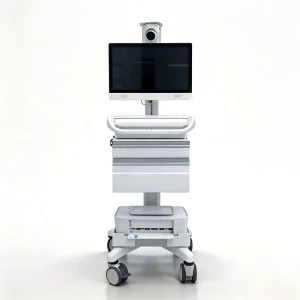 Professional Medical Equipment Cart Height Adjustment Antimicrobial ABS Steel Aluminum Construction CE Hospital Trolley