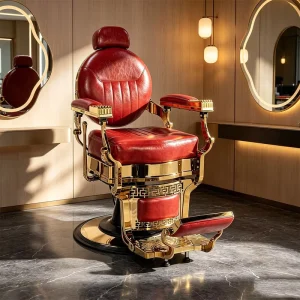 Professional Metal Barber Chair Hydraulic Reclining 360 Degree Swivel All Purpose Tattoo Shaving Hair Salon Living Room Hotel