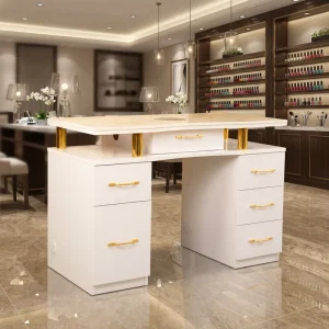 Professional Minimalist Manicure Table Chair with Stainless Steel Eco-Friendly Durable Design for Commercial Salon Use