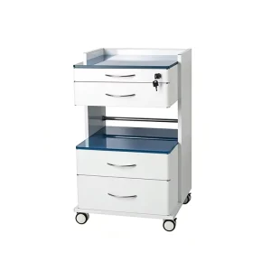 Professional Mobile Medical Cabinet with 3 Lockable Drawers for Clinic and Hospital