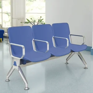 Professional Modern 3 Seats Polyurethane Seating with Steel Frame for Hospital School Hotel Reception Areas