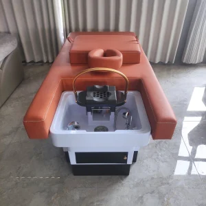Professional Modern Hair Washing Shampoo Chair Thailand Massage PU Leather Salon Furniture for Hotel Beauty Salon Equipment