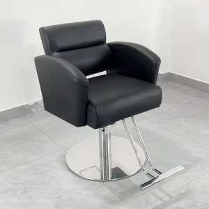 Professional Modern Hydraulic Commercial Foldable Barber Chair Leather Reclining 360 Degree Rotation Height Barbershop