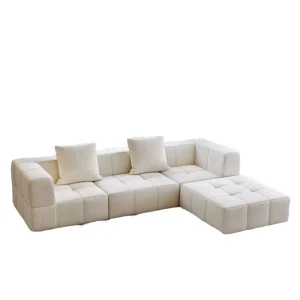 Professional Modern Nordic Loop Bubble Beige Boucle Sofa Set 3-4 Seater Durable Living Room Couch