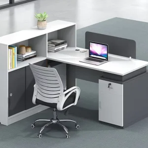 Professional Modern Solid Wood Office Partitions Setup with Modular Desk Solutions for Schools Cubicle Workstation