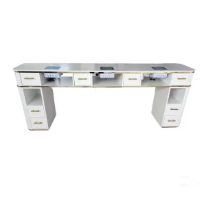 Professional Modern Style Nail Chair with Dust Collector for Salons Manicure Table Furniture for Mall Use Wood Material