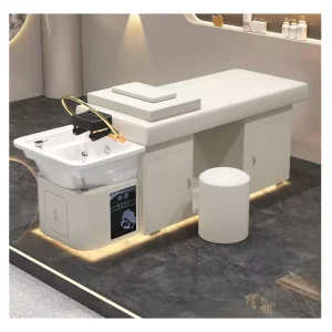 Professional Modern Thai Spa Hair Head Water Therapy Massage Shampoo Bowl Bed Ceramic Basin
