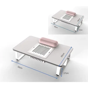 Professional Nail Beauty Table Portable Mini Nail Art Salon Home Use Stainless Steel Universal Voltage 110-240V Adjustable