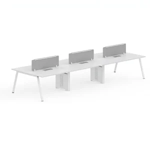 Professional ODM Manufacturer Modular E0 MFC Board Steel Frame Privacy Screen Staff Desk Office Workstation for Call Center