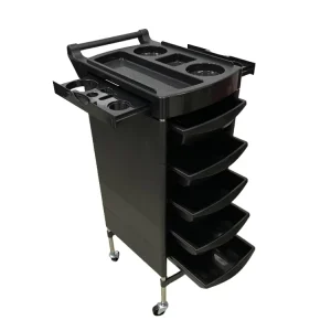 Professional Plastic Salon Trolley Cart 5 Drawers Durable 4 Wheel Rolling Beauty Tool Organizer for Modern Hairdressing Barber