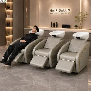 Professional Quality Salon Equipment Hairdressing Pink Shampoo Bowl Chair With Massage