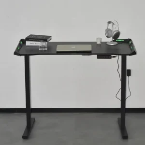 Professional RGB LED Gaming Desk Motorized Sit Stand Computer Desk for eSports Setup and Home Office
