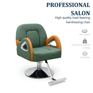Professional Salon Barber Chair Ergonomic 360 Degree Rotation Height Adjustable Durable PVC Leather Custom Colors