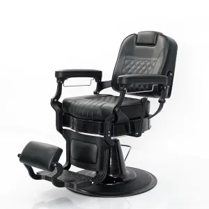 Professional Salon Furniture Hairdressing Styling Barber Chair Modern Adjustable Reclining Rotation Full Black Barber Chair