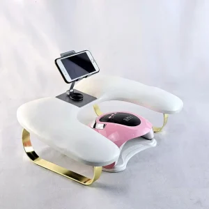 Professional Salon Luxury Foldable U Shape Nail Arm Rest Soft Leather Manicure Hand Rest Nail Hand Pillow for Manicure Table