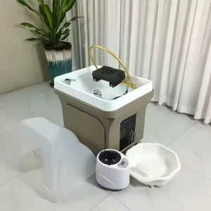 Professional Shampoo Bed Head Spa Portable Head Spa Bed Ceramic Waterfall Head Therapy Shampoo Bowl