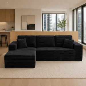 Professional Soft High Density Foam Compressed Sofa L Shape Sectional Modular Sofa for Living Room Bedroom Hotel Sponge