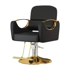 Professional Stainless Steel Base Barber Chair with Modern Design Height Adjustable for Beauty Salon Hair Stylists