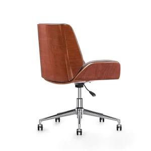 Professional Wood Back Office Chair Adjustable Swivel Manager Leather Executive Office Chair