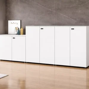 Professional Wooden Filing Cabinet Full Edge Sealing Lockable Storage Cabinet Corporate Workspace Premium Office Cabinet