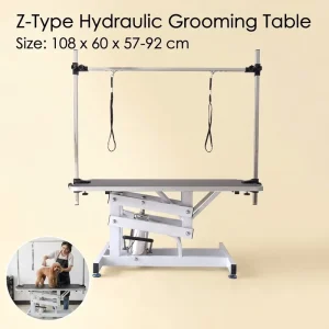 Professional Z Design Heavy Duty Hydraulic Pet Grooming Table Adjustable Height Dog Grooming Table with Arm