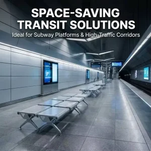 Project Ready Customizable Modular Waiting Bench Professional Link Seating for Terminal Lounge Public Space Integration