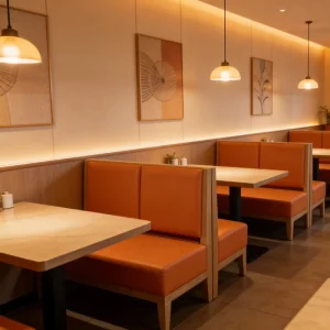 Provided Modern Cafe Bar Hotel Restaurant Furniture Leather Chair Table Set Eco-Friendly for One Stop Solution