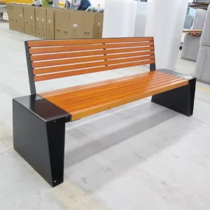 Public Benches Urban Furniture Garden Bench Galvanized Steel Bench Park Seating Wooden Garden Outdoor Stainless Steel Benches