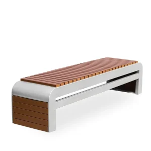 Public Park Outside Seating Bench Recycled Plastic Wood Bench Seating Patio Rustic Benches Chair for Outside Garden