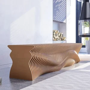 Public Seating Bench Solid Wood for Schools Parks and Office
