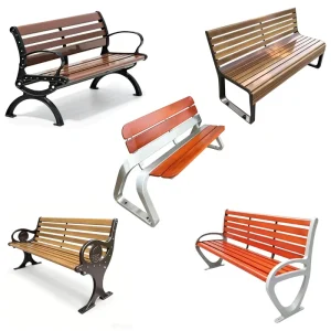 Public Seating Park Playground Metal Bench Outdoor Park Bench