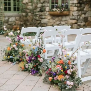 Pure White Powder Coated Metal Frame Weather Resistant Foldable Design Wedding Ceremony Lawn Banquet Event Outdoor Garden Chair