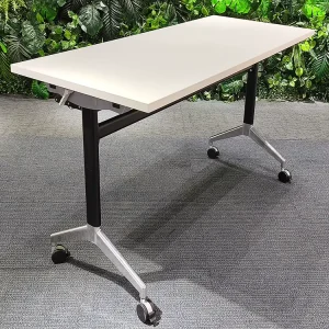 QM 34 Modern Office Furniture Foldable Training Table with Wheels for School or Workspace