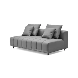 QS SF10 Modern Italian Style Durable Fabric or PU Leather Office Sofa Set for Living Room Piano Keys Design