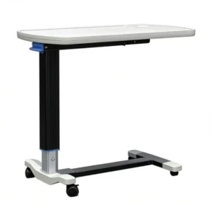 QY 04 Medical Simple Mobile Lift Bedside Tables Patient Food Dining Table for Hospital Bed