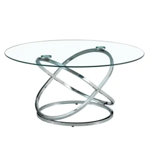 Quality Glass Coffee Table Round Living Room Sofa Side Table Round End Table for Small Space