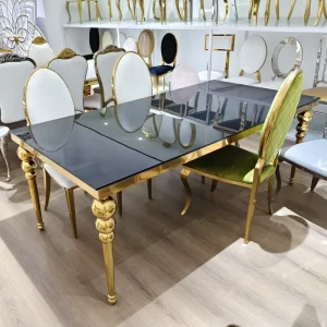 Quality Stainless Steel Wedding Hall Dining Tables and Rental Chairs Trade Banquet Set Prices