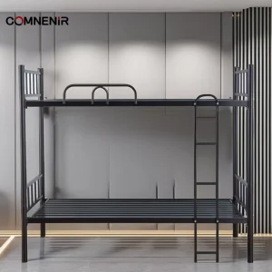 Queen Size Metal Loft Bed with Stairs One Stop School & Hostel Furniture Dormitory Bunk Beds for Adults for Bedroom