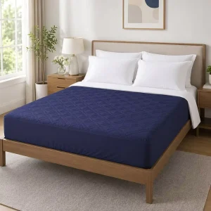 Queen Size Waterproof Mattress Protector Quilted Padded Cover Soft Breathable Bed Sheet for Bedroom, Hotel, Dorm