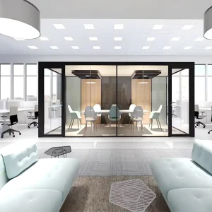 Quick Assembly Aluminum Frame Office Glass Cubicle Partition with Ceiling for Hall Room in Room System