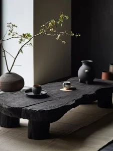 Quiet Artistic Style Solid Camphor Wood Customizable Living Room Tea Table Homestay Hotel Use No Assembly Required Furniture
