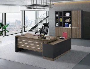 R105 Single Leader Manager Boss Desk Chair Simple Modern Executive Desk Adjustable Height Modular Design MDF Steel Base