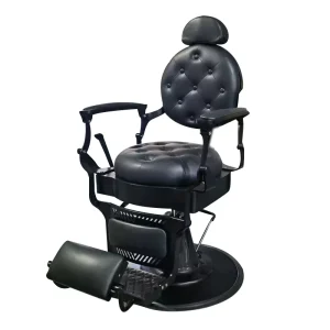 READY for SHIPPING Latest European Style Heavy Duty All Black Barber Chairs Styling Chairs Salon Chair 10 Years Warranty