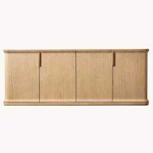 RH Style American Craftsman Solid Wood Cabinet Integrated TV Stand & Sideboard with Storage for Home Furniture & Living Room