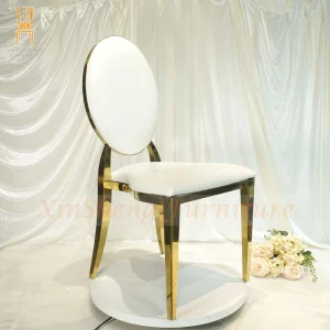 RTS Iventory Wedding and Events Stainless Steel Round Back Hotel Chair