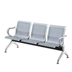 Reception Chairs Seating Room Stainless Steel Waiting Chair 3 Seat for Hospital Bus Station Public Place